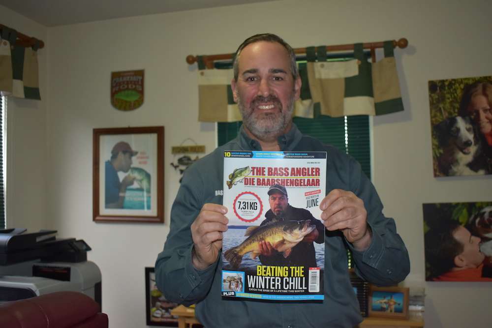 In addition to saving all of his issues of Bassmaster, Pete has a lot of international publications, including this one from South Africa.