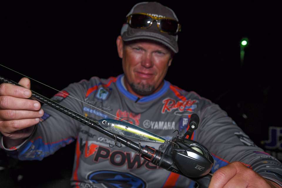 <b>Keith Combs (45-8; 7th) </b><br>
Keith Combs fished rocky banks and around boat docks with a Strike King KVD Sexy Dawg Hard Knock. 
