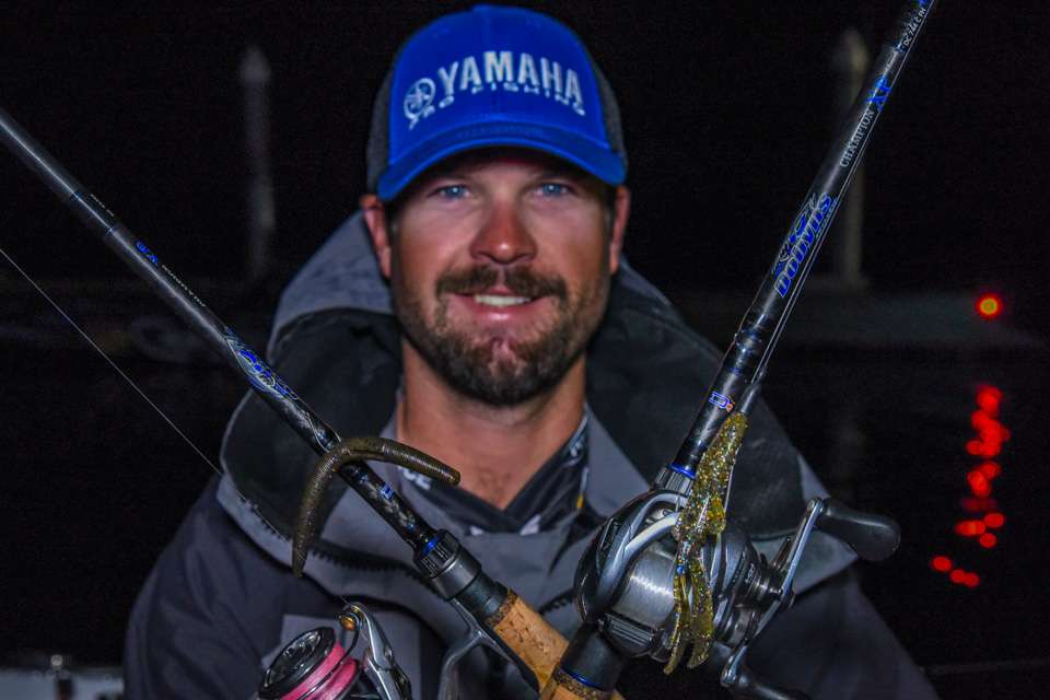 <b>Drew Cook (63-4; 4th) </b><br>
Drew Cook used a Big Bite Baits Fighting Frog rigged on 4/0 Gamakatsu G-Finesse Heavy Cover Hook, alternating between 1/4- or 3/8-ounce weights depending on depths of the spawning beds. A wacky rigged 5-inch Big Bite Baits Soft Super Salt Trick Stick on a 2/0 Gamakatsu Drop/Split Shot Hook was another choice. 
