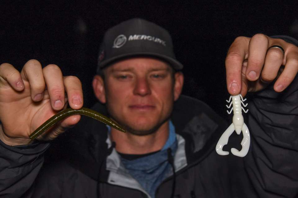<b>Micah Frazier (63-3; 3rd)</b><br> Michah Frazier used a wacky rigged Yum Dinger rigged on 2/0 drop shot hook. He also used a 3.5-inch Yum Christie Craw on a 2/0 hook and 3/8-ounce Swagger Tungsten Weight.  