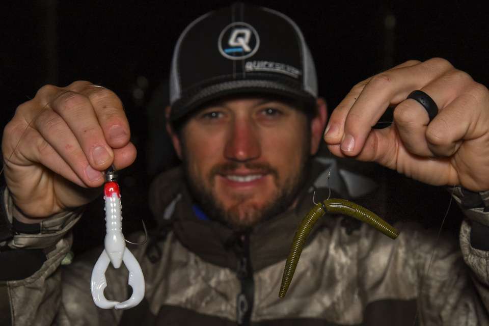 <b>Stetson Blaylock (68-11; 2nd)</b><br>
Stetson Blaylock rotated through these rigs for bed fishing. A 3.5-inch Yum Christie Craw rigged on a 3/0 Gamakatsu G-Finesse Heavy Cover Hook and 7/16-ounce sinker was a top choice. So was a Yum Dinger rigged on No. 1 Gamakatsu G-Finesse Heavy Cover 1 Hook. He fished it wacky-rigged and weightless or with a tungsten nail weight. 

