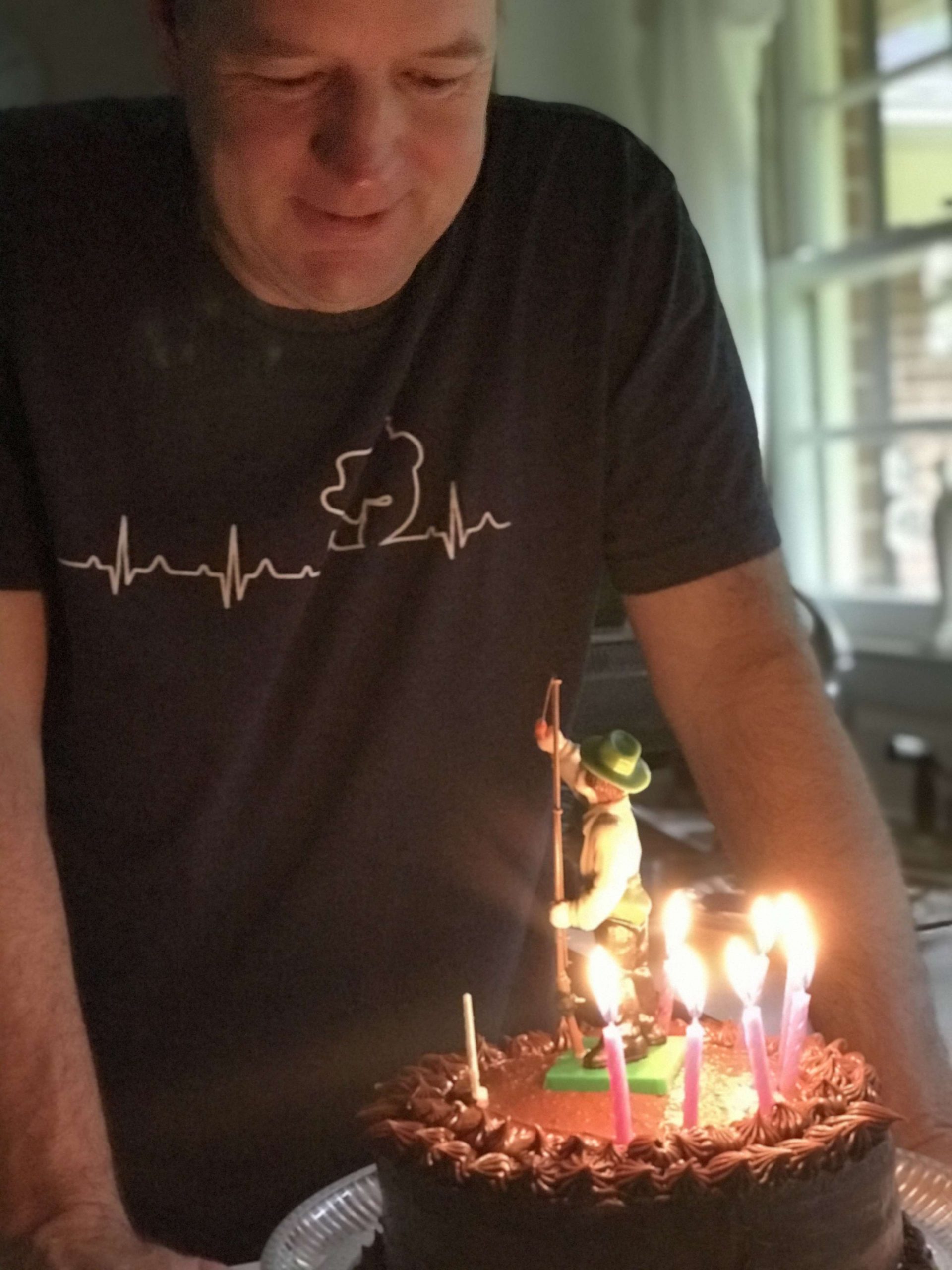 It wasn't all work; Steve celebrated his 51st birthday cake made by his daughter Sophia.
