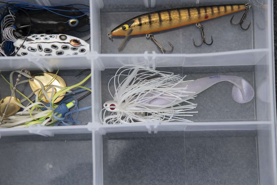 The swim jig goes into the box.