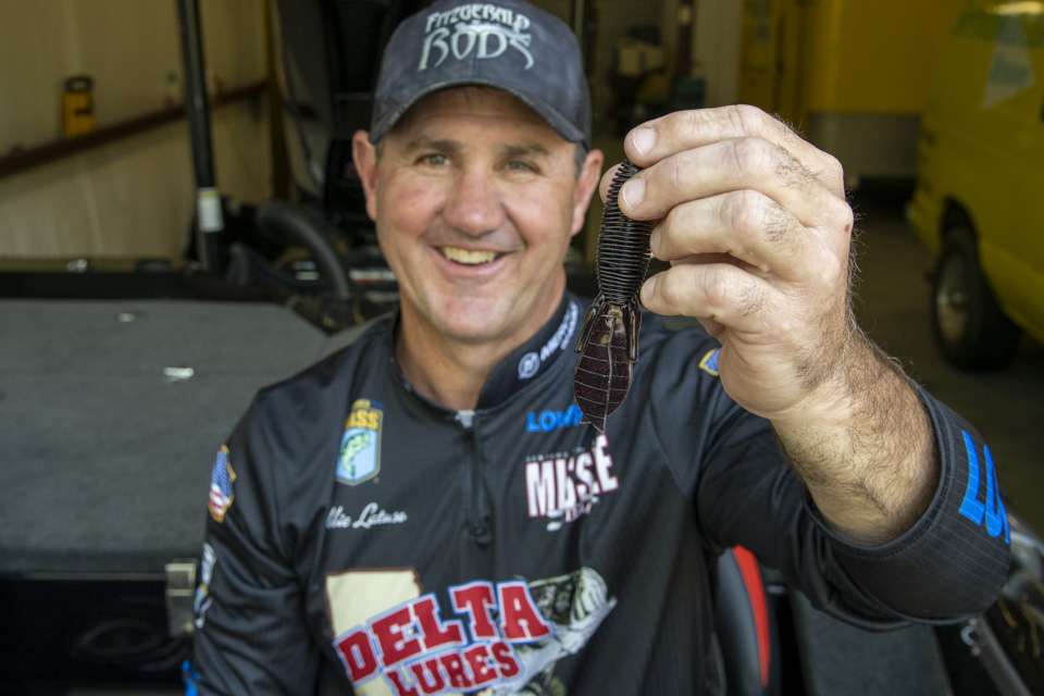 His first soft-plastic choice is a Missile D-Bomb, which heâll pair with a 3/0 wide-gap hook. âJust flip it out there and catch fish,â he said. âItâs just a great flipping bait. Iâll Texas-rig it with a 1/4-ounce weight, and just flip it on cover.â</p>  <p>The choice of whether or not to peg the weight comes down to the cover Latuso is fishing.</p>  <p>âIf youâre flipping in grass or a lot of bushes, you want to peg it,â he explained. âIf youâre just flipping around open wood or trees, donât peg it. Youâre going to get more bites and more hookups without pegged weights.â