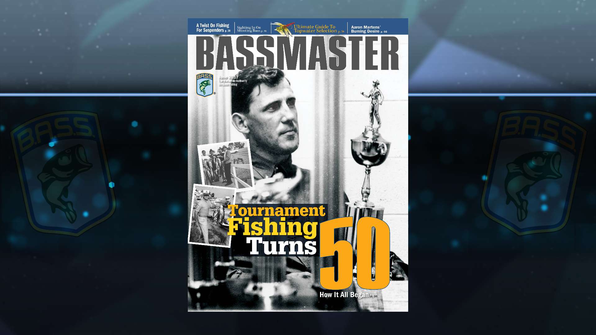 Read more about Ray Scott's first bass tournament and see additional event pictures in the June 2017 issue of <em>Bassmaster</em> Magazine.