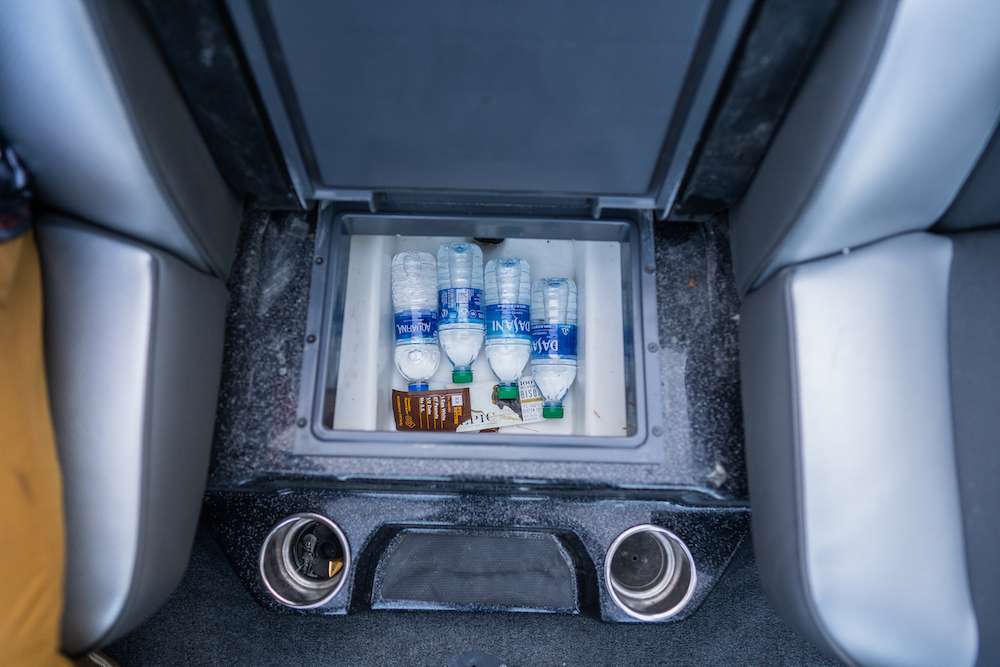 This cooler does double duty. Without ice there is more room for storing water bottles and snacks.
