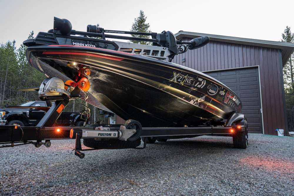 Palaniuk adds Rigid lights on the trailer frame for more than good looks. âIt makes it easier to see the entire boat while driving at night. It also helps out with advertising.â Passing vehicles can see the logos on the boat. 