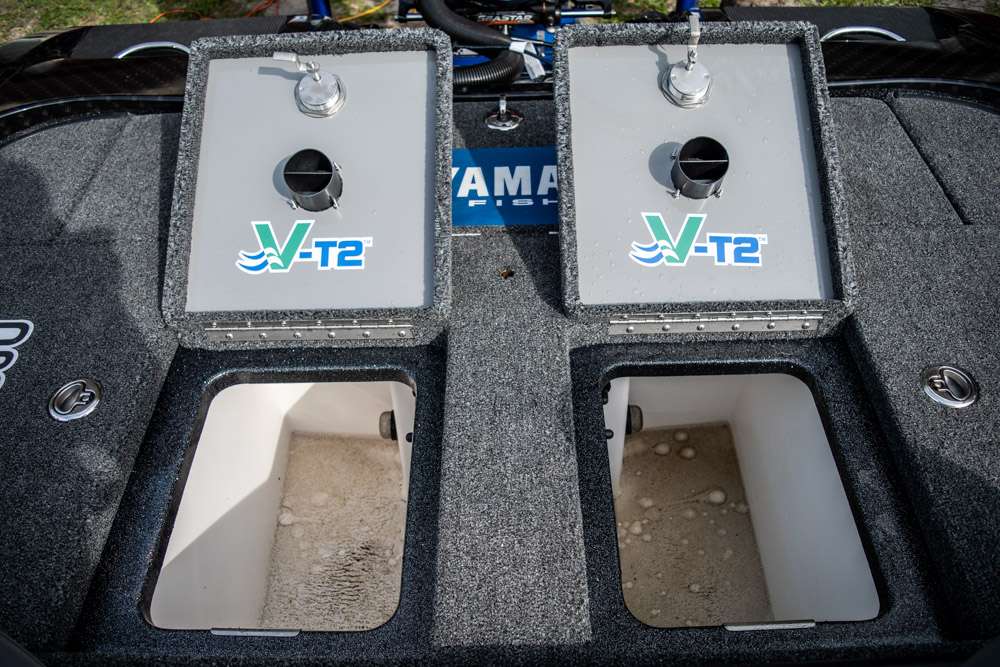 Large and deep livewells ensure better storing of fish during a tournament and plenty of room for larger fish.