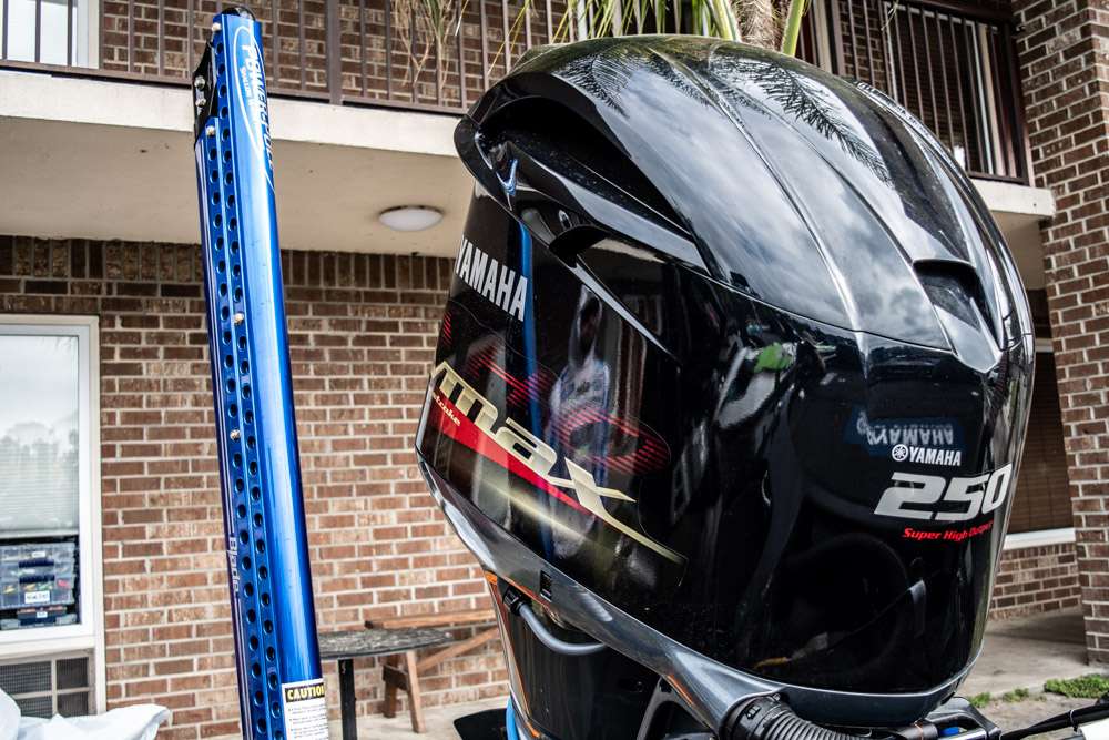 Hamiltonâs Caymas is powered by a Yamaha Vmax 250 SHO. The sheer power and reliability of this outboard reassures Hamilton that he will reach his destination quickly and without issue. 
