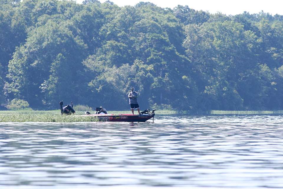 Out and about with the Elites on the water during the 2020 DEWALT Bassmaster Elite at Lake Eufaula.