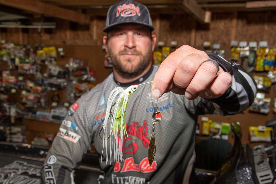 A 3/8-ounce Strike King spinnerbait with a Colorado/willow leaf blade combination is an all-around proven producer. âYou can run it fast, or you can run it slow,â Cappo explained. âThe Colorado blade gives it some vibration.â