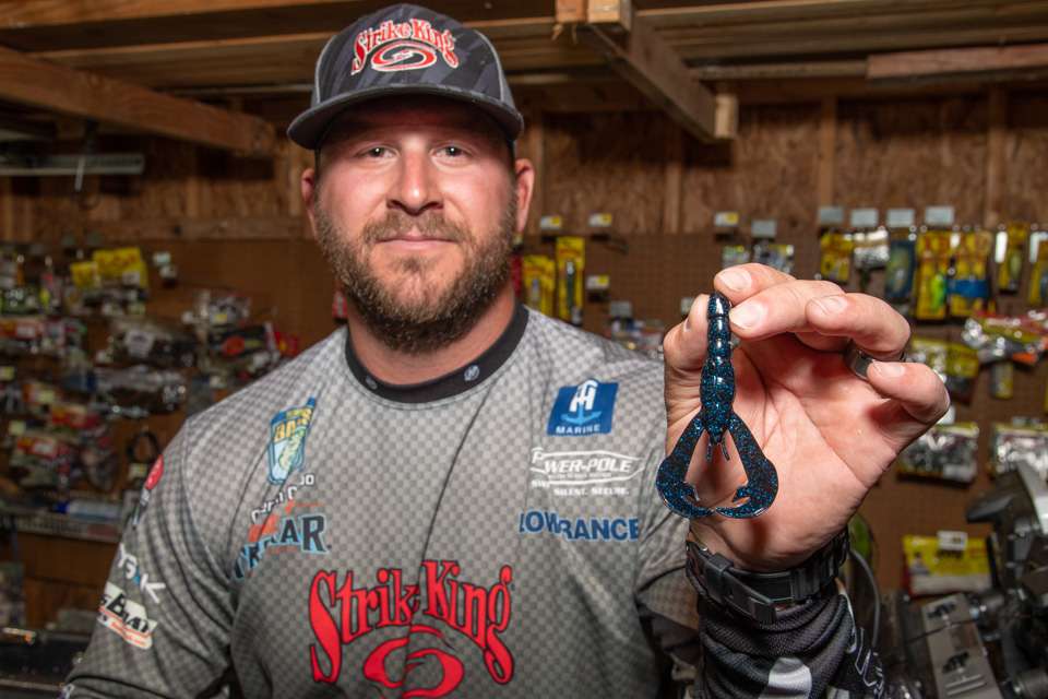 Another great plastic selection is a Strike King Rage Tail Craw. âA craw worm is a go-to bait because crawfish are the main forage in a lot of lakes in the South,â Cappo explained. âIt also can be cut down and used as a jig trailer.â