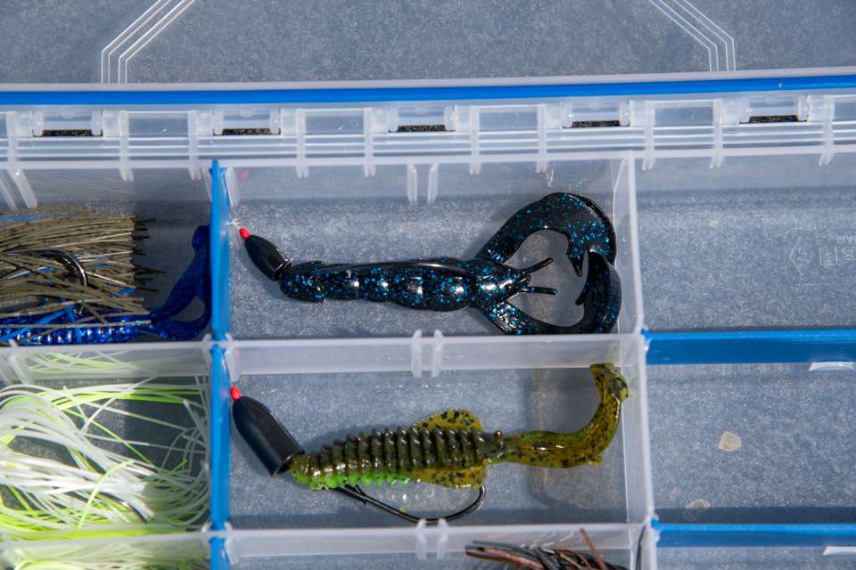 The Rage Tail Craw is placed in the tacklebox next to the Structure Bug.