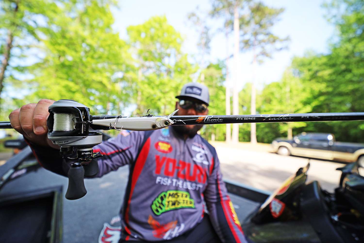 The Phenix Feather FTX series paired with an Abu Garcia Revo is his preferred combo for using a jerkbait. 