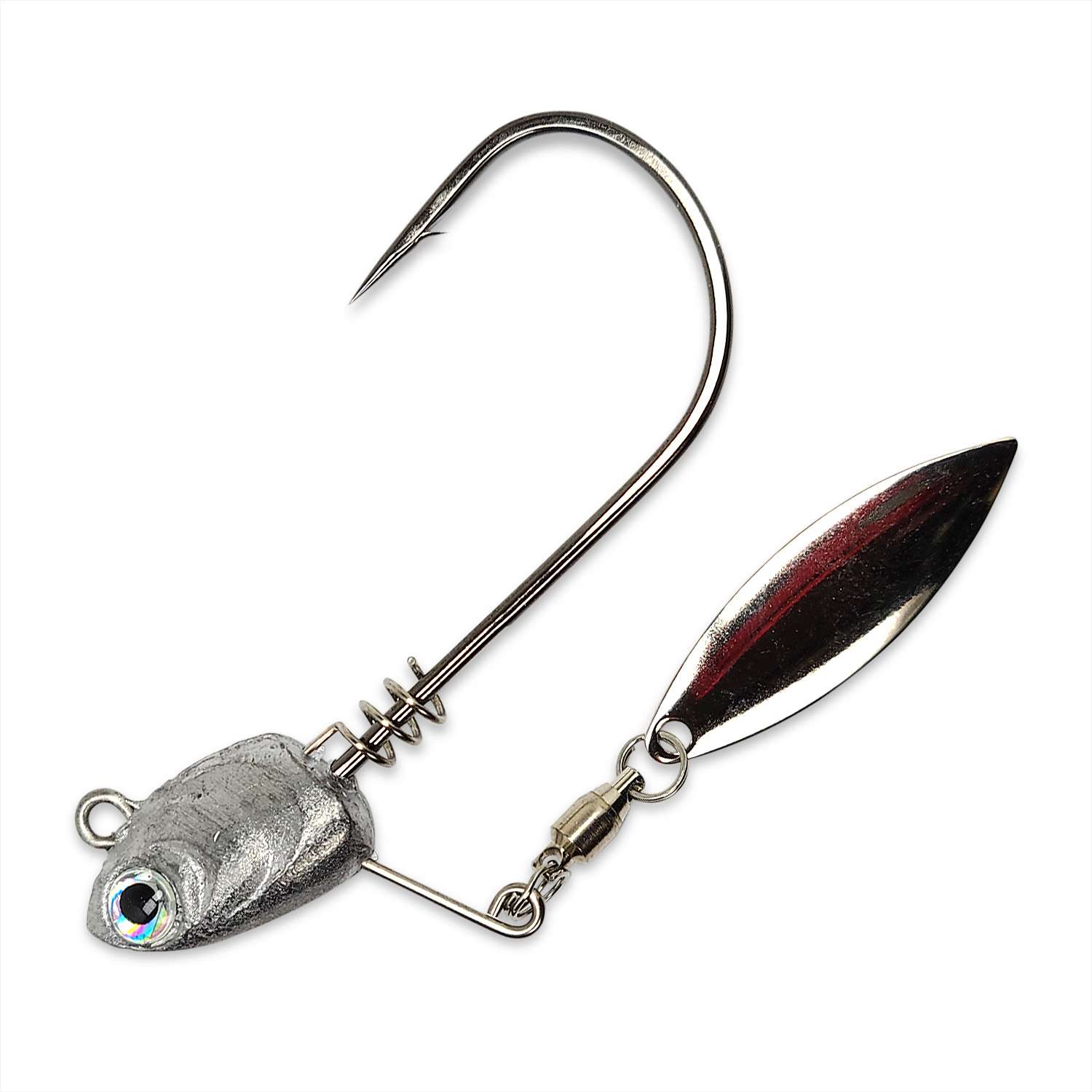 <p><B>Gamakatsu Underspin Head</B></p>
<P>The Under Spin Head features Gamakatsu Heavy Cover 60-degree hook. The heavy wire and wide gap design gives anglers a better hook up ratio and retention when using bulky swim baits. Ideal for heavy braid or fluorocarbon line. The head profile is streamlined to glide through cover. Gamakatsu Spring Lock holds swim baits and other plastics gently but firmly, keeping your presentation straight on the hook. Recessed lifelike eyes on the Under Spin provide a focal point for predators. The small chrome blade is attached to a quality ball-bearing swivel allowing it to spin freely, even at the slowest retrieves, to simulate baitfish and create a subtle trigger.  </p><P><B>MSRP:  $4.99</b></p>