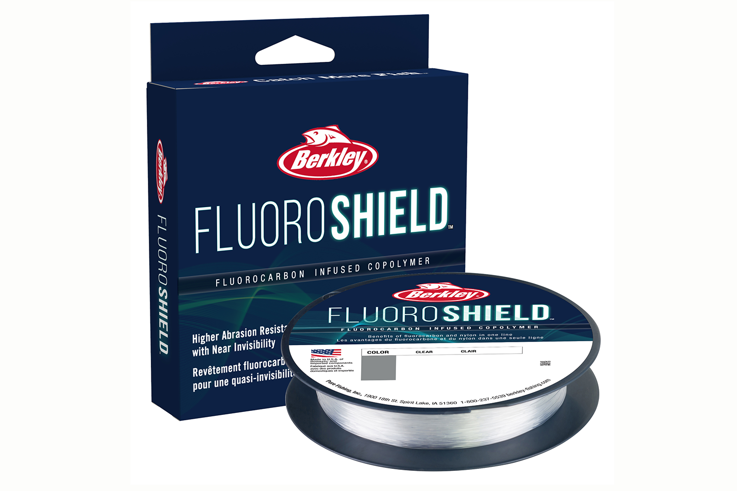 <p><b>Berkley FluoroShield |</b></p>
<p>Berkley FluoroShield monofilament offers anglers another line they can trust by combining the manageability of monofilament that many of them rely on with the abrasion resistance of fluorocarbon. Its refractive index is like that of fluorocarbon making it less visible to fish. Similar to monofilament, FluoroShield has a near neutral buoyancy, making it idea for fishing crankbaits and dropshot rigs. Available September 2020.</p>
<p><a href=