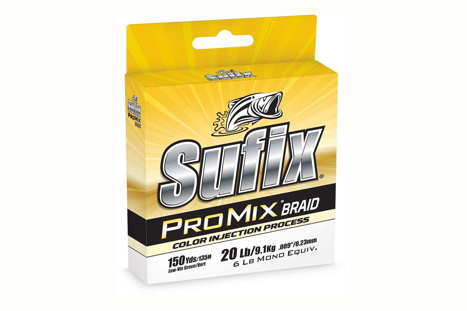 <p><b>Sufix ProMix Braid</b></p>
<p>ProMix Braid Featuring a color injection process that provides 2x color retention. ProMix has densely braided HMPE fibers with a high-weave count for consistent quality, uniform diameter and performance. Available in 150, 300, 1,200- and 3,500-yard spools in 6-, 10-, 15-, 20-, 30-, 40-, 50-, 65- and 80-pound test.</p>
<p><a href=