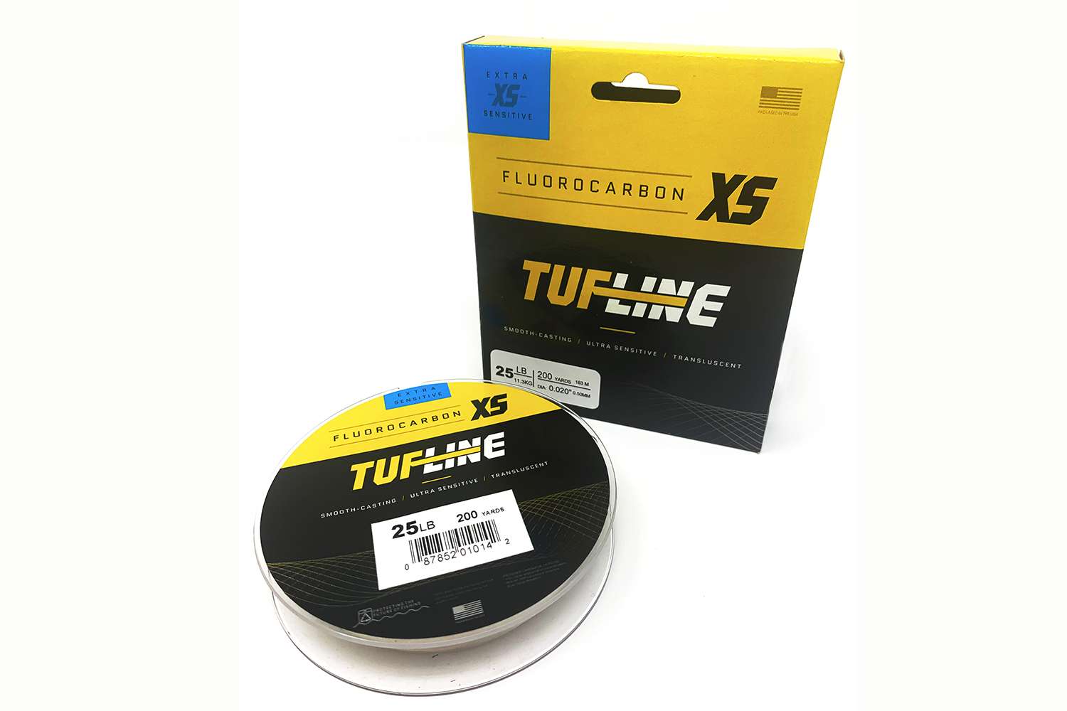 <p><b>Tuf-Line Fluorocarbon XS and XD </b></p>
<p>The new fluorocarbon line that is virtually invisible underwater with exceptional abrasion resistance. The fast-sinking Flurocarbon XD, offered in 30- to 150-pound tests, is the perfect line for targeting skittish fish or targeting species in heavy cover or rocky bottoms. The X-tra Smooth and X-tra Sensitive Fluorocarbon XS, offered in 4- to 25-pound test, is the go-to line for high-sensitivity and fishing gin-clear water for wary fish.</p>
<p><a href=