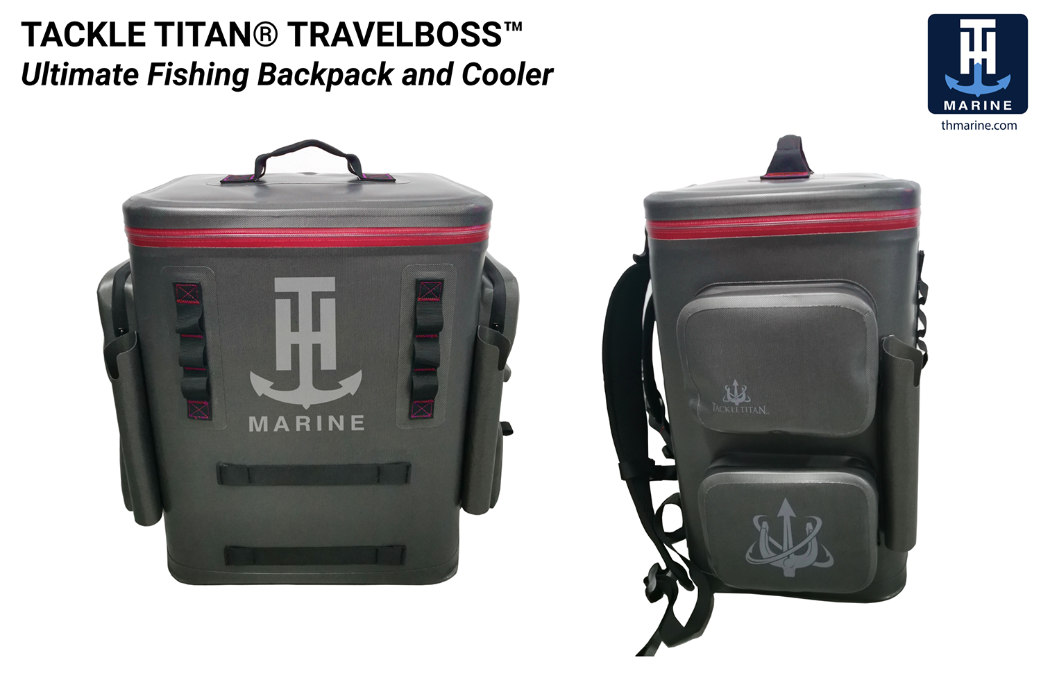<p><b>Tackle Titan TravelBoss Ultimate Fishing Backpack and Cooler</b></p>
<p>How does the TravelBossvUltimate Fishing Backpack and Cooler stack up? Tackle tray space? Ample. Slotted rod holders? Two. Cooler space for snacks and beverages? Included. Pockets for tools and miscellaneous accessories? Built-in. Accessory loops for attaching more gear? Of course. A comfortable fit? You bet. With everything built into this backpack and cooler, along with a significantly more economical price when compared with similar backpacks, thereâs no doubt that the TravelBoss is ideal for trips across the water, on the trail, around a tailgate, and much more. </p>
<p><a href=