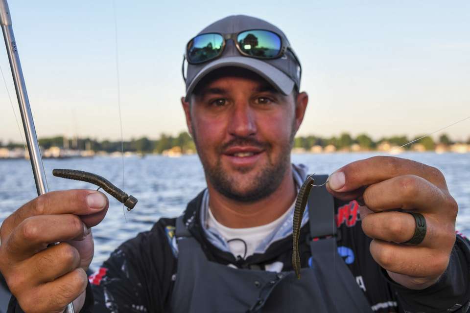 To make it, he used a Z Man Finesse TRD, rigged on 3/8-ounce Woo! Tungsten Ned Head. For the drop shot, he used a 3.6-inch Berkley PowerBait MaxScent Flat Worm, rigged on No. 2 Gamakatsu Aaron Martens TGW Drop Shot Hook, with 3/8-ounce Woo! Tungsten Weight.


<BR><BR>
<b>Buy it now on Amazon</b><BR>
<a href=