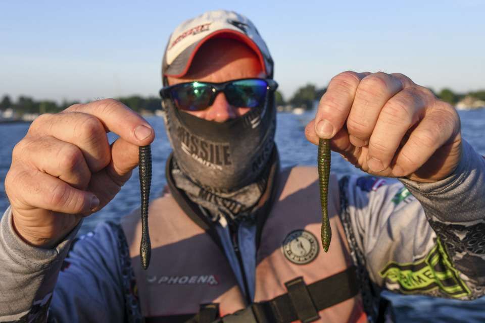 Morgenthaler used a 3.6-inch Berkley PowerBait MaxScent Flat Worm, rigged on No. 1 Gamakatsu Split Shot/Drop Shot Hook, with 1/2-ounce Strike King Tour Grade Tungsten Drop Shot Weight. 


<BR><BR>
<b>Buy it now on Amazon</b><BR>
<a href=