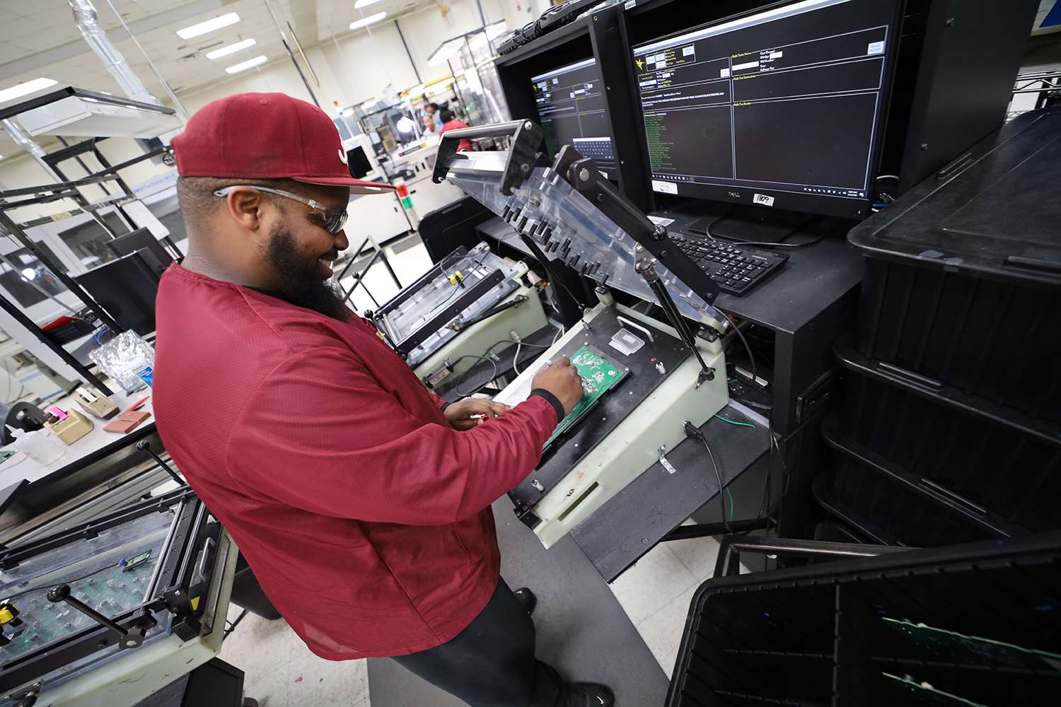 The staff at the Humminbird facility work hard to ensure a quality finished product. 