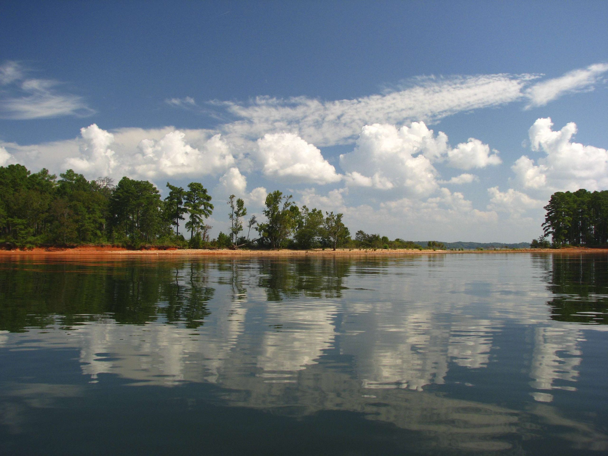 Lake Murray is in central South Carolina and 50,000 acres. When it was created in 1930, it was the world's largest man-made reservoir. 