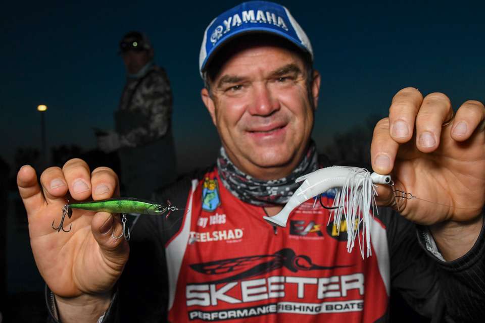 <p>A top choice was a 5/8-ounce Z Man Chatterbait, with a Yamamoto 4-inch Zako Swimbait. He also used a Duo Realis Spinbait 80 Spybait. Another choice was an MGC Custom Tackle 3/4-ounce Cobra Spinnerbait, featuring tandem chartreuse and white willowleaf blades.</p><p><strong>Buy it now on Amazon</strong><br><a href=