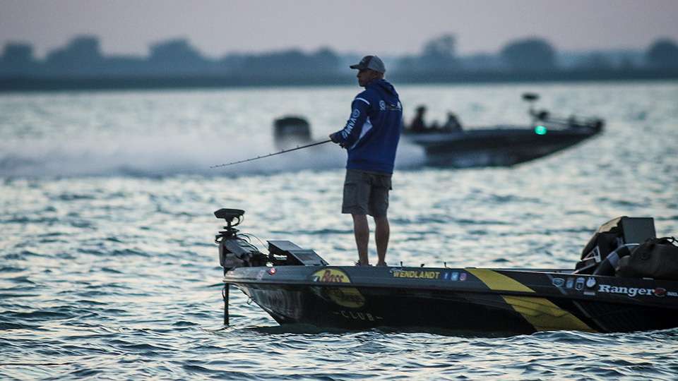 Elite Series pro Clark Wendlandt searches for his first blue trophy on Championship Sunday at the 2020 YETI Bassmaster Elite at Lake St. Clair.