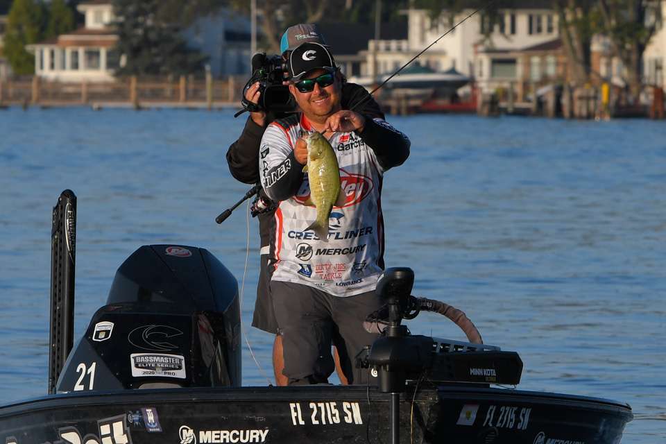 <p><strong>John Cox (3rd; 85-12)</strong><br>John Cox was all smiles and laughs in the St. Clair River. Cox rotated through a pair of drop-shot rigs to make the most of his week.</p>