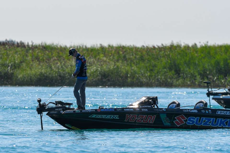 Elite Series pros Brandon Card and Frank Talley tackle Day 2 of the 2020 YETI Bassmaster Elite at Lake St. Clair.
