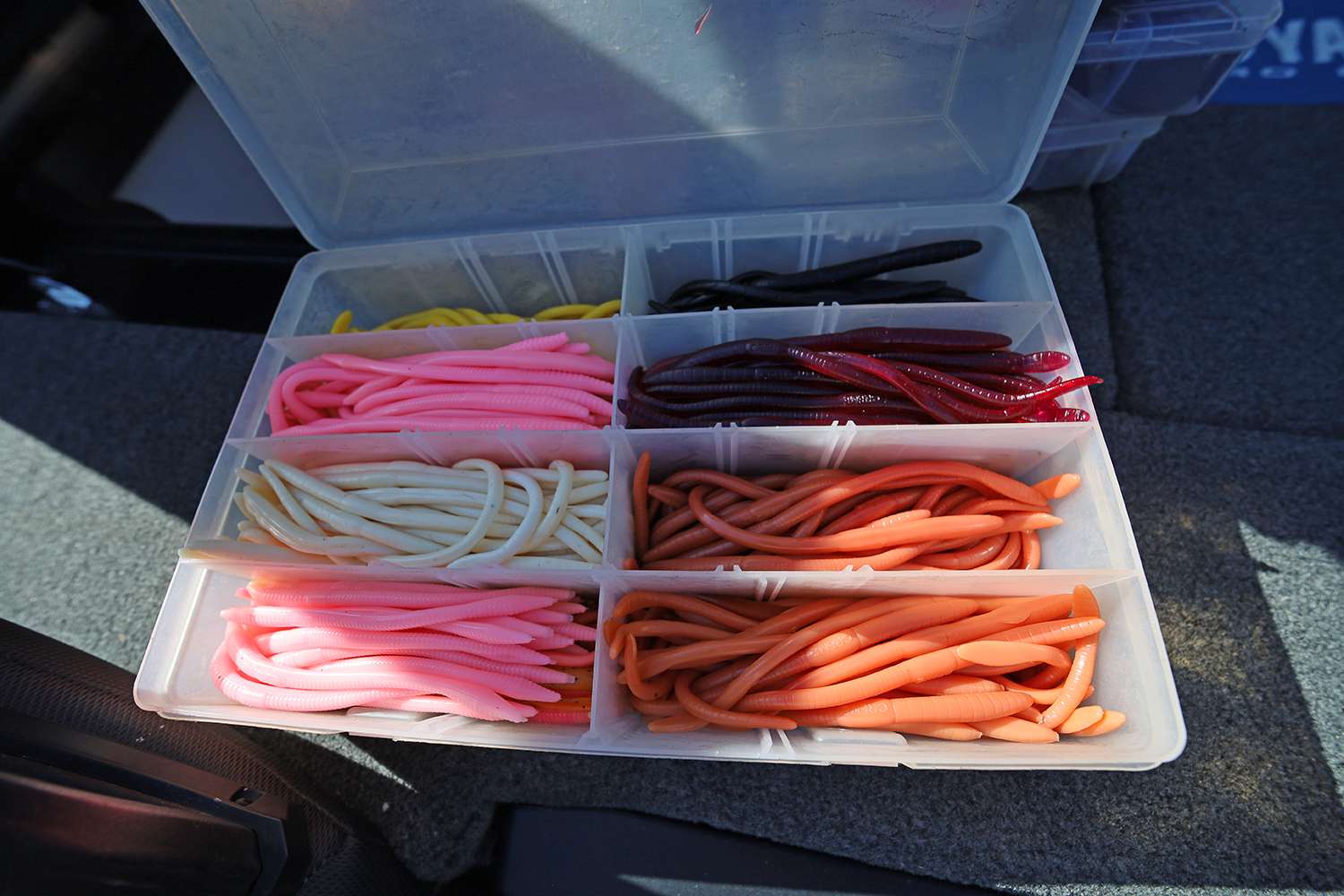 Here's a box of Reaction Innovations Flirt Worm. 