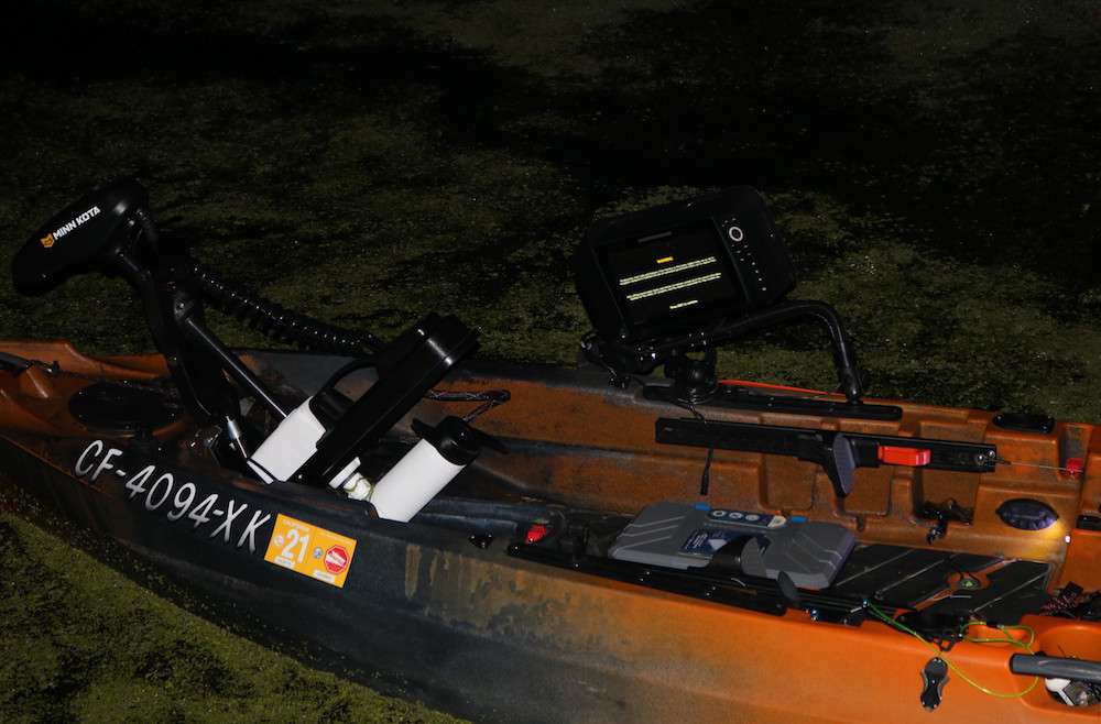 Fully equipped with Minn Kota trolling motor and Humminbird electronics.