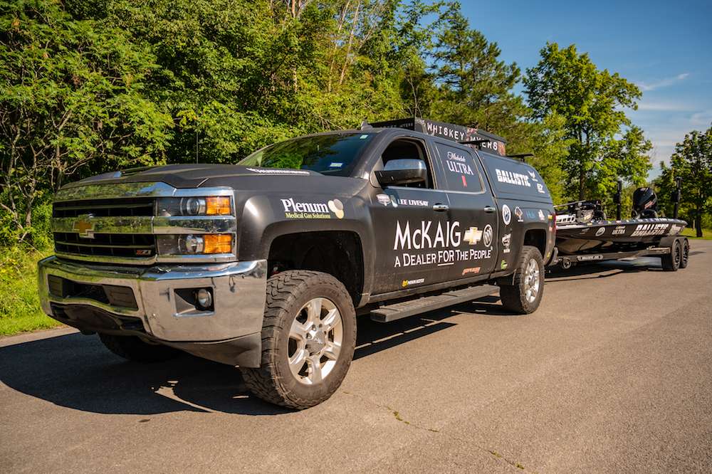Livesay uses a Chevrolet Silverado to tow his rig all over the country.