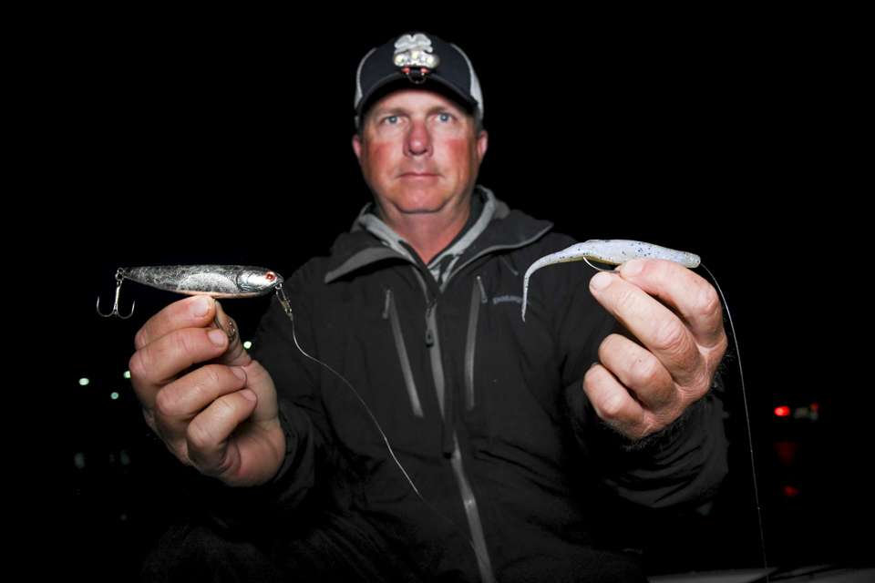 <p><strong>Bobby Stanfill (4th; 40-8)</strong><br>Bobby Stanfill used a Lucky Craft Sammy 100 and a Zoom Super Fluke, on a 5/0 Gamakatsu Offset EWG Hook, with 14-pound Gamma Fluorocarbon leader, tied to a swivel to prevent line twist. <strong>Buy it now on Amazon:</strong> <a href=