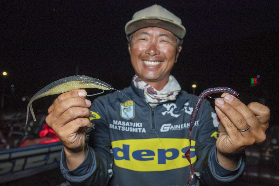 <p>His lures of choice were a Deps Sakamata Shad rigged on a 7/0 Owner Wide Gap Hook. A Zoom 10.5-inch Olâ Monster worm was another choice. <strong>Buy it now on Amazon:</strong> <a href=