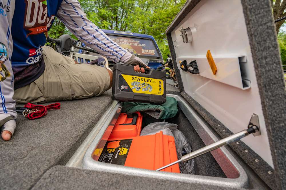 You cannot go wrong with a tool kit when you spend as many days on the road and on the water as DeMarion. Between guiding and fishing the Bassmaster Elite Series, DeMarion never knows when it will come in handy.