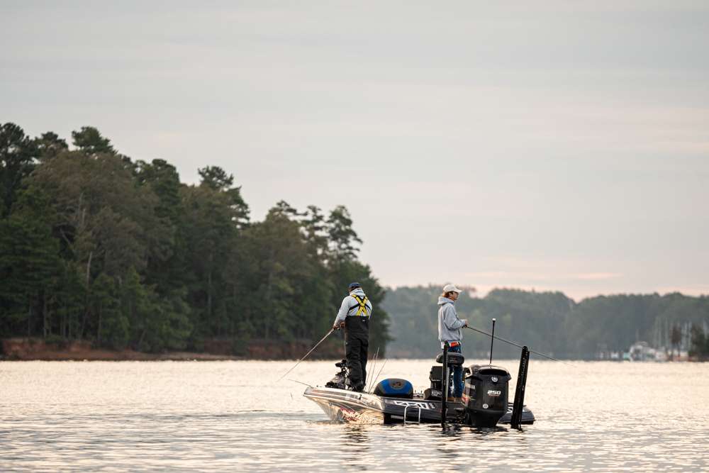 See Bassmaster Opens pro Scott Martin as he fishes Lake Hartwell during Day 1 of the Basspro.com Bassmaster Eastern Open.