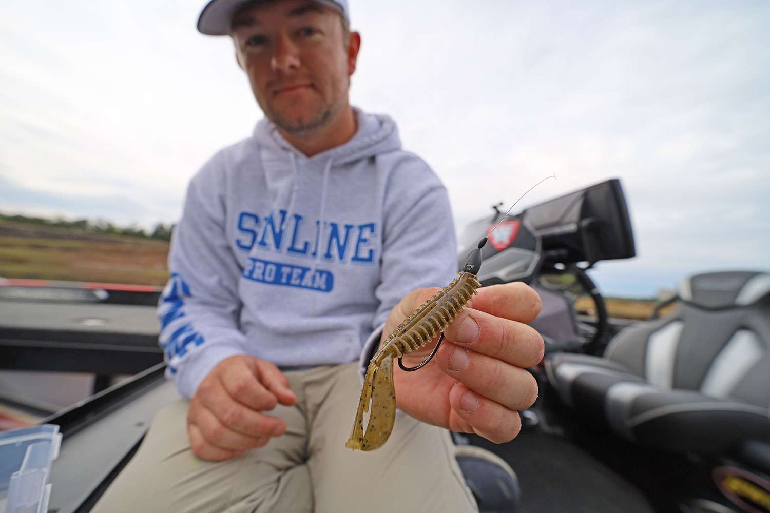 A Texas-rigged creature bait can be fished around brush, docks, steep ledges and through grass mats. 