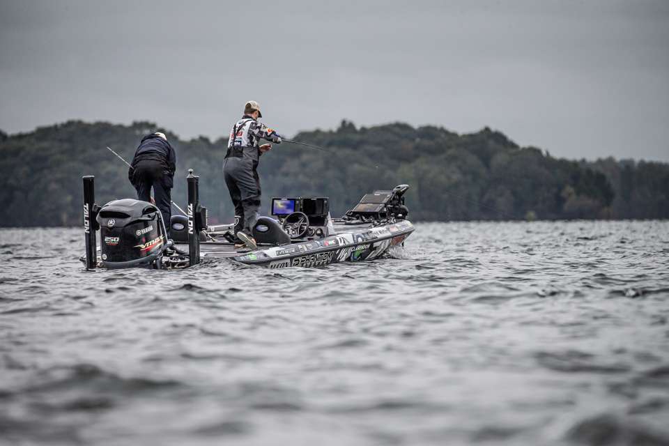 Follow along with the Day 2 leader, Elite Series angler Patrick Walters, as he tries to finish the job on Lake Hartwell. 
