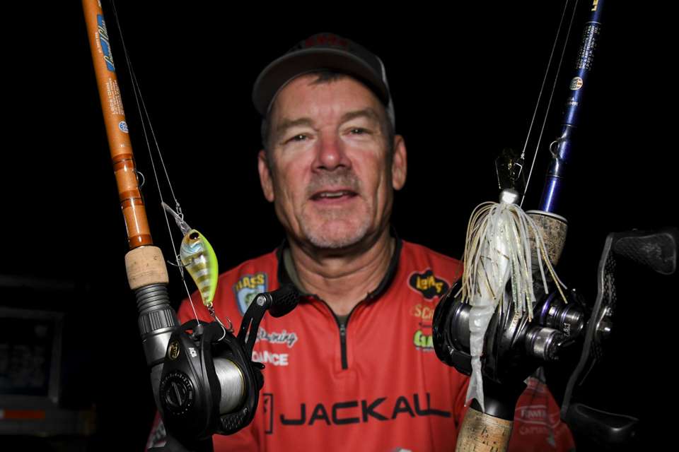 <B>Stephen Browning (3rd; 32-11) </b><BR> A Jackall Mushbob 50MR crankbait was a top choice for Stephen Browning. So was a 1/2-ounce Z-Man Chatterbait Jackhammer, with Z-Man RaZor ShadZ for a trailer. Buy it now on Amazon: <a href=