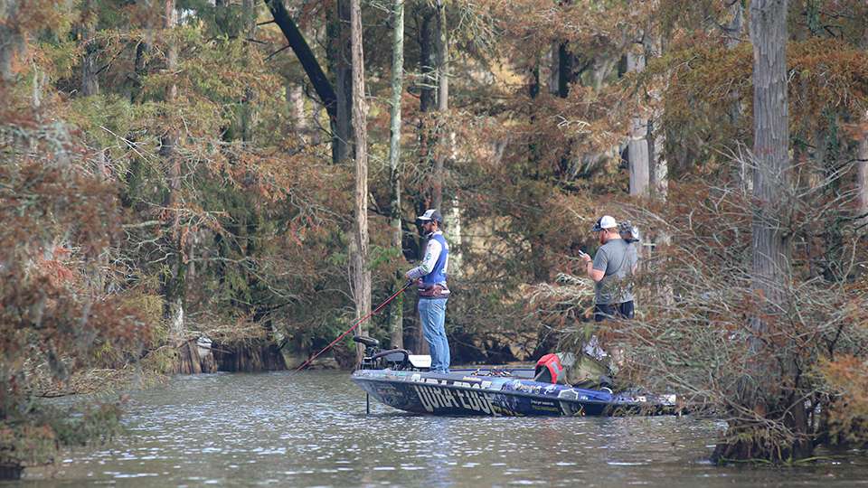 Afternoon in the swamp on Championship Sunday at the 2020 Bassmaster Elite at Santee Cooper Lakes brought to you by the United States Marine Corps.