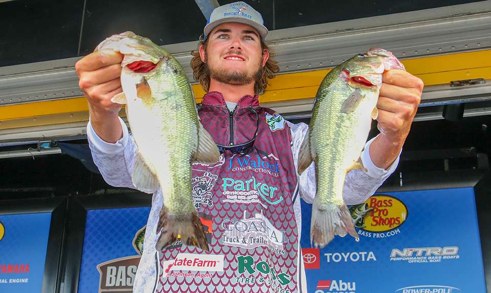 Connor Rushing, 3rd co-angler, (17-9)