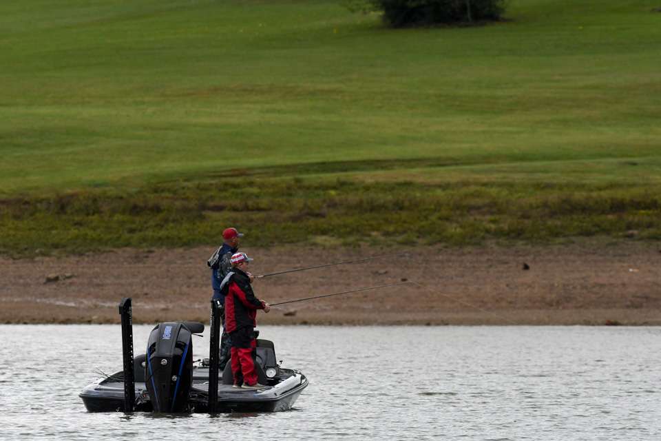 Tropical Storm Zeta brought wind and waves to the southern end of Cherokee Lake for Day 1 of the Basspro.com Bassmaster Eastern Open at Cherokee Lake.