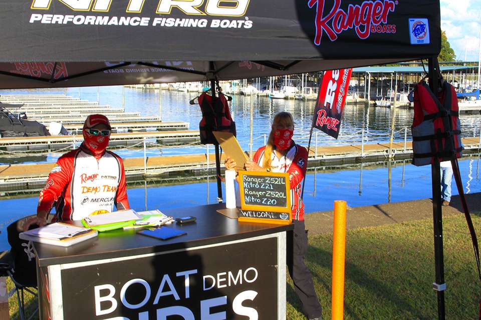Demo Rides will be provided by Ranger Boats, Nitro Boats, and Mercury Outboards.