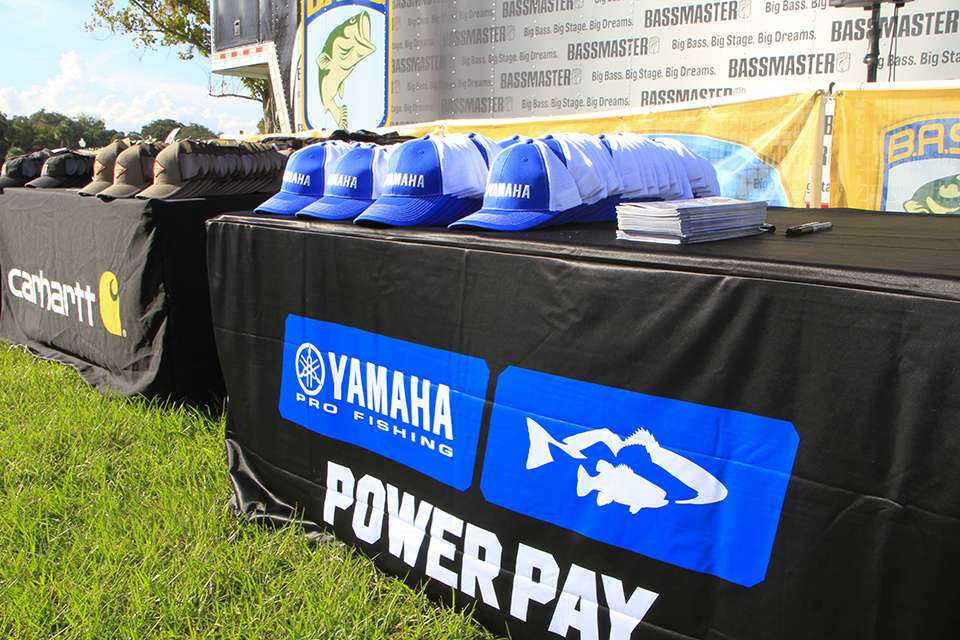 Yamaha provided hats for all the anglers to sport this week.