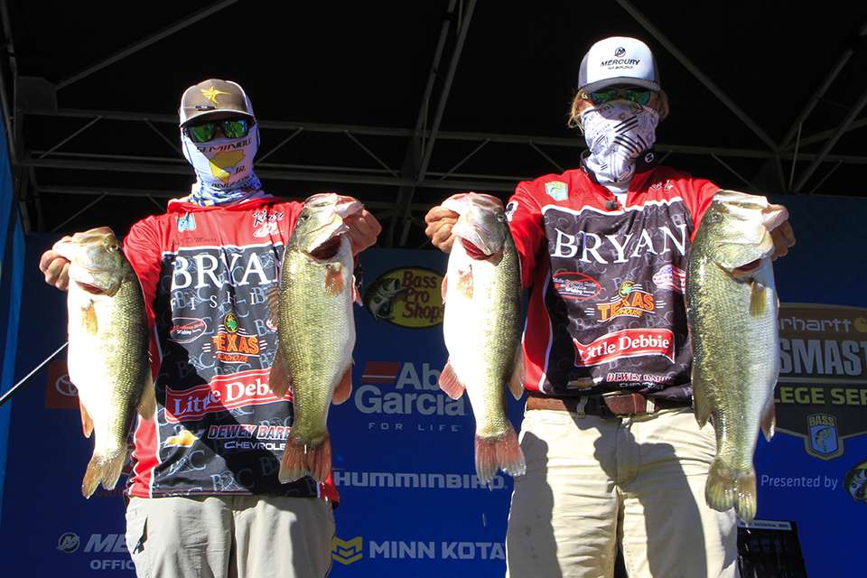 Cole Sands and Conner Dimauro of Bryan College (1st Place, 55 pounds, 12 ounces total)