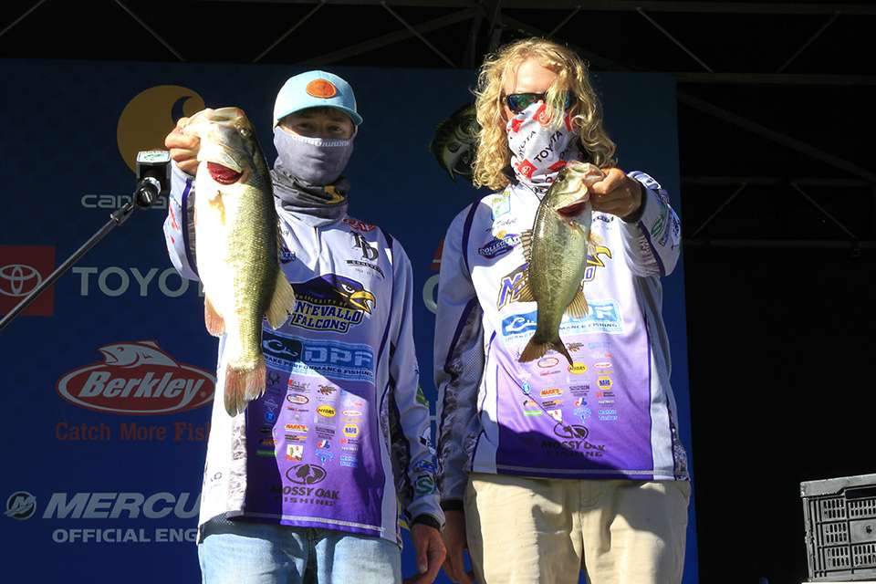 Miller Spivey and Trey Dickert of the University of Montevallo (7th Place, 48 Pounds, 14 Ounces total)