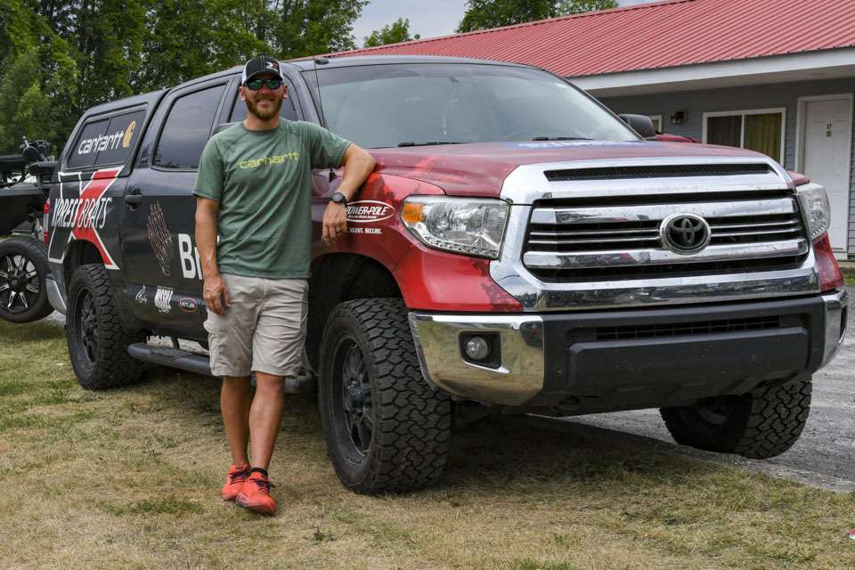 Sumrall digs his 2016 Toyota Tundra TSS Off-Road package. âOther than being a powerful, reliable off-road truck, it just looks awesome. I bought it because it performs the job that I need it to do, which is to get me from home to tournaments all over the country.â 