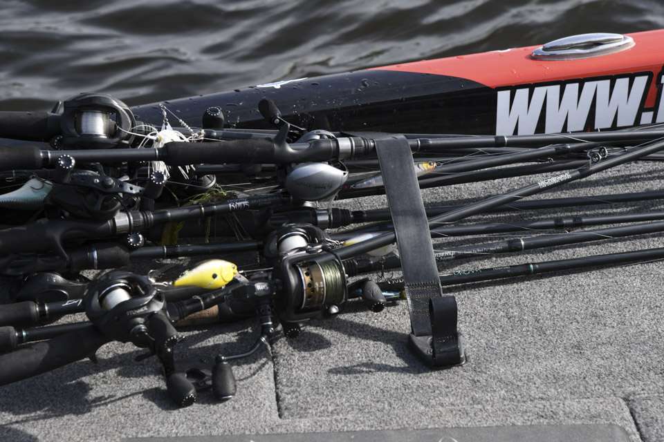 If this spread of rods and reels looks familiar to Dock Talk, it should. Like the past three Elite events, junk fishing is the name of the game. 